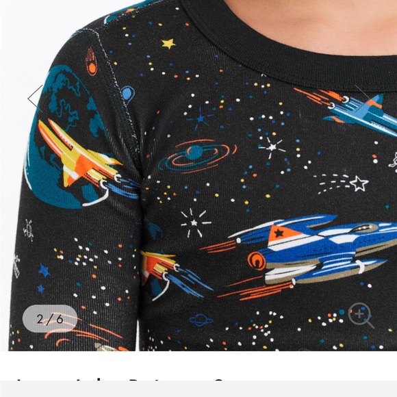 NWT Hanna andersson long John pajama set discover the sky print - Picture 2 of 5